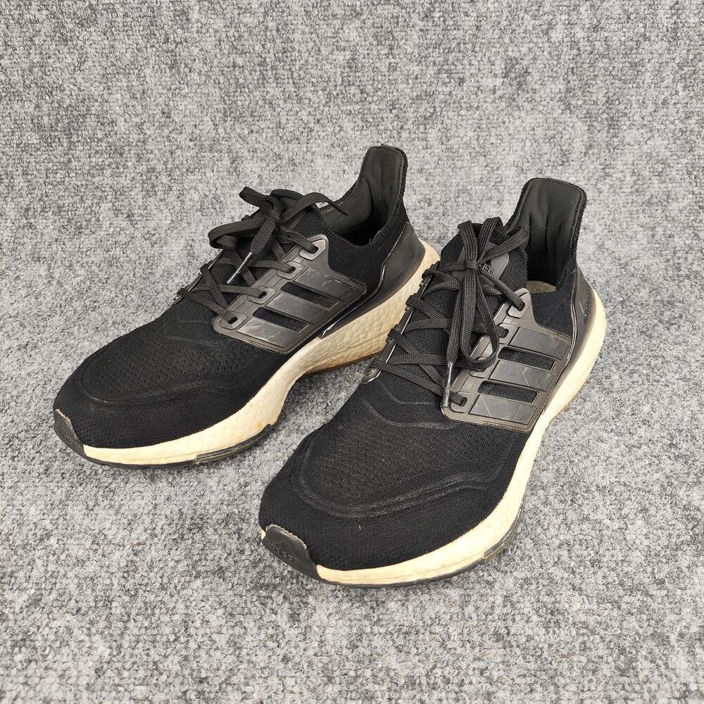 Adidas UltraBoost Shoes Mens Size 9.5 Black Knit Boost Running Sneakers - Picture 2 of 13
